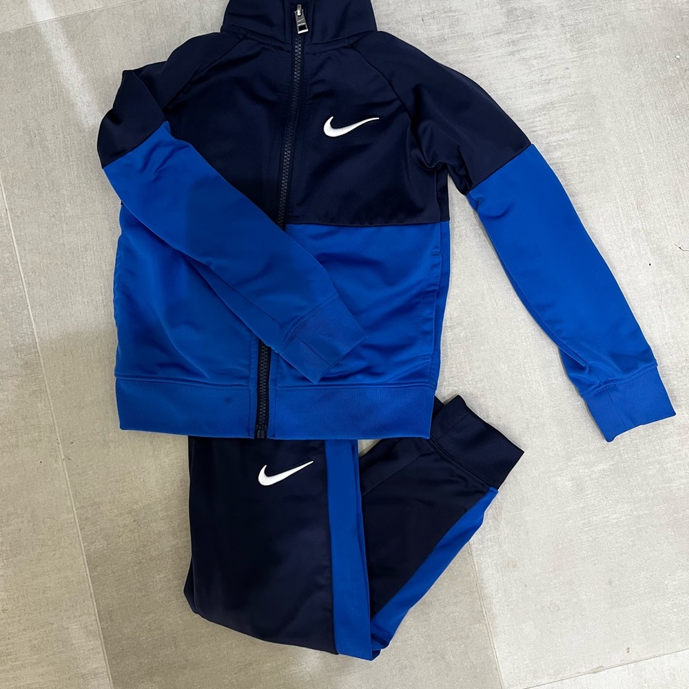 Nike Navy and Blue Jacket and Pant set